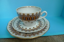 Vintage USSR Latvia RIGA RPR Arija Cup Saucer Plate Set porcelain orname... - £24.39 GBP