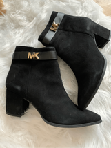 Michael Kors booties black size 8.5 2.5 inch heel classy comfy - $51.48