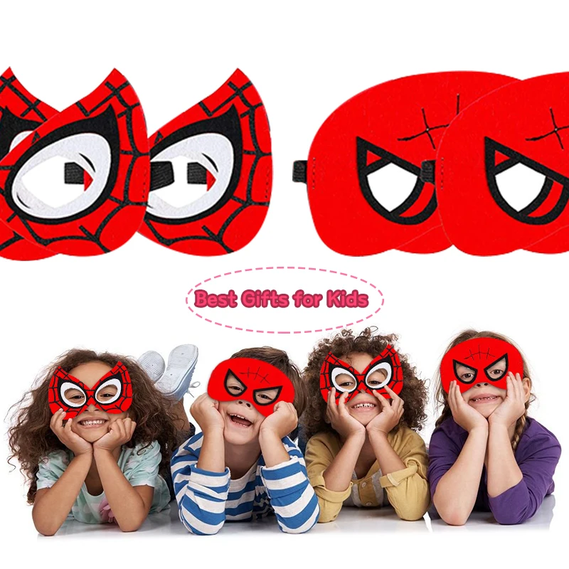 Play 72Pcs Spider Theme Superhero Party Supplies Mask Squeeze Toy Sticker Rubber - £52.50 GBP