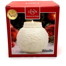 Lenox Ornamental Glow Poinsettia Votive Candle Holder Tea Light Christmas 4 inch - £24.94 GBP