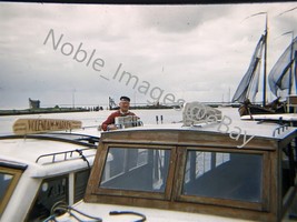 1950 Volendam Marken Express Tour Boat Holland Red-Border Kodachrome Slide - £3.89 GBP