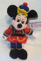Disney Store Nutcracker Mickey Mouse Bean Bag 10&quot; Plush Stuffed Toy with Tags - £7.96 GBP