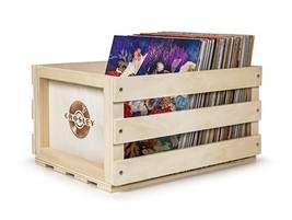 Crosley AC1004A-NA Record Storage Crate Holds up to 75 Albums, Natural - $58.96