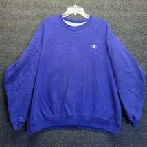 Champion Eco Sweater Mens Sz 2XL Blue Pullover Long Sleeve Solid - £16.39 GBP