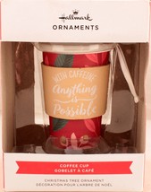 Hallmark Ornament 2022 Coffee Cup With Caffeine Possible New In Box - £17.97 GBP