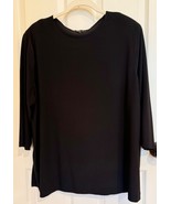 Vikki Vi Black V Neck 3/4 Sleeve Tunic 2x - $892.74 MXN