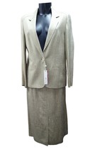 Woman set Jacket Skirt Spring Size 94 (46 Ita ) Hazelnut Shantung Herringbone - £118.05 GBP+