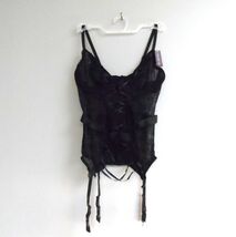 Adore Me Women's Lingerie Lace Mesh Bustier 07753 Black Size 34D - $14.24