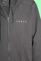 Tesla Branded Black Hooded Zip Front Sweatshirt Size Adult XS - £32.14 GBP