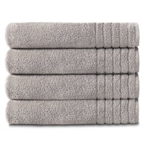 COTTON CRAFT Bath Towels - 4 Pack Super Zero Twist Bath Towel Set - 100% Cotton  - £46.28 GBP