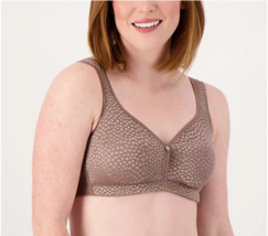 Breezies Wirefree Diamond Shimmer Unlined Support Bra (Java, 36 B) A561421 - £15.93 GBP