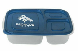 Denver Broncos Logo 3 Compartment Lunch Container Officially Licensed BPA Free - £7.71 GBP