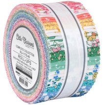 Jelly Roll - Little Blossoms Complete Collection Kaufman Fabric Roll-Ups M493.30 - £29.87 GBP