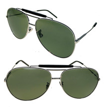 Saint Laurent Classic Oversized 11 Ysl 005 Silver Green Sunglasses 64mm SL11 - £243.96 GBP