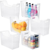 6 Pcs Freezer Organizer Bins With Wheel 3 Size Clear Plastic Pantry Organizer An - $101.99