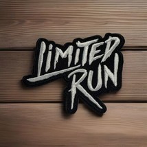 Limited Run Games Logo Iron On Black &amp; White Embroidered Patch - £11.28 GBP