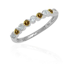 AFJewels 10 k White Gold Birthstone Stackable Twist Womens Ring - £55.15 GBP