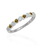 AFJewels 10 k White Gold Birthstone Stackable Twist Womens Ring - £54.34 GBP