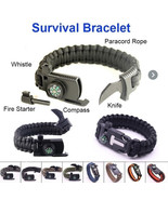 Multi-Functional Outdoor Survival Bracelet – Umbrella Rope, Compass, Mag... - $27.23 CAD