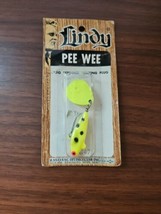 vintage NOS New on Card Lindy&#39;s Pee Wee Jig Sinking Plug Yellow black spots - £11.85 GBP