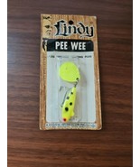 vintage NOS New on Card Lindy&#39;s Pee Wee Jig Sinking Plug Yellow black spots - $20.24 CAD