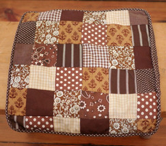 Vintage Handmade Quilt Square Patchwork Day Bed Couch Pillow Sham Cover 13&quot; - £19.57 GBP