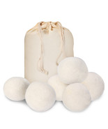 6 Wool Dryer Balls Xl 100% New Zealand Wool Natural Laundry Fabric Softener - £18.86 GBP