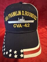 USS Franklin D. Roosevelt CVA-42 Embroidered Stars &amp; Stripes Baseball Ca... - $10.50