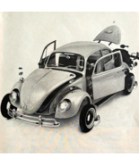 1965 Volkswagen Beetle Bug VW Advertisement Automobilia Vintage European... - $34.17 CAD