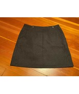 Womens J.Crew Charcoal Gray Wool Skirt Size 10 Button Front Sailor Front... - £15.16 GBP