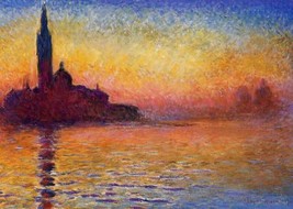 Sunset in Venice by Claude Monet Giclee Fine Art Print Repro on Canvas - £10.81 GBP+