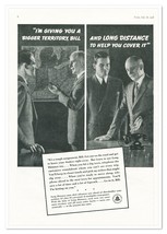 Print Ad Bell System Telephone Salesmen Long Distance Vintage 1938 Advertisement - £9.67 GBP