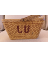 Antique Lefevre Utile LU Biscuits Basket Tin w Handle, 2 hinged lids c 1... - €490,15 EUR