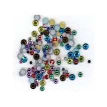 Rhinestud Faceted Metal  MIXED COLORS and SIZES 1gr - $5.25