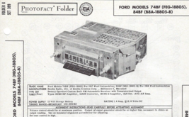 1957 1958 FORD 74BF 84BF Car RADIO Photofact SERVICE MANUAL Fairlane Ran... - $9.89