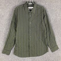 Calvin Klein Shirt Men&#39;s Medium Modern Fit Striped Button Up Cotton Blend - €11,37 EUR