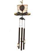Rustic Fire Department Fireman Boots Large Resonant Patio Spiral Wind Chime - €35,19 EUR