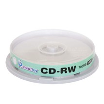 10 Pack Smartbuy CD-RW 1-12X 700MB/80Min High Speed Branded Logo Rewrita... - $16.99