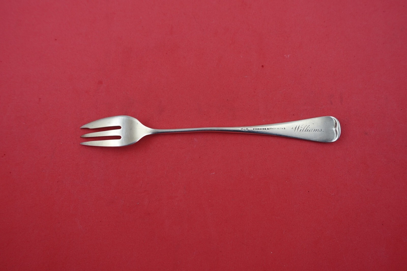 Applied Metals by Gorham Sterling Cocktail Fork #1 Lt GW w/dragonfly 6 1/8" Item image 2