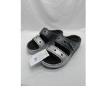 Crocs Classic Cozzy Glitter Sandal Black/Silver M5 W7 - $118.79