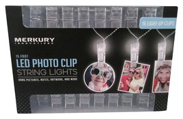 Led Photo 16 Clip String Lights (White) - £10.09 GBP