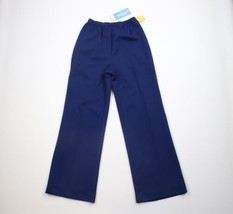 Deadstock Vintage 60s 70s Streetwear Womens 14 Knit Bell Bottoms Pants Blue USA - £68.89 GBP