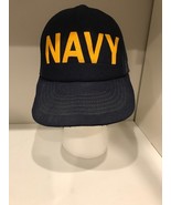Vintage US Navy Mesh Snapback Trucker Hat One Size Fits All Naval - $20.00