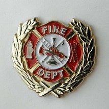 Firefighter Fire Dept Solid Wreath Lapel Pin Badge 1 Inch - £4.48 GBP