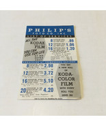 Vintage Philip&#39;s foto inc.list of services mail in order form for kodak ... - €17,15 EUR