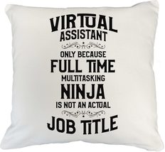 Make Your Mark Design Virtual Assistant Ninja White Pillow Cover for Remote Work - £19.89 GBP+