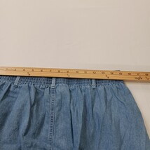 Capacity RN#82127 Blue Front Button Cotton Pleated Skirt Pockets Size Medium image 7