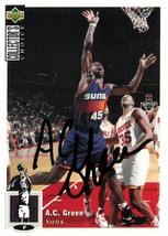AC Green signed Phoenix Suns 1994-95 Upper Deck Collector&#39;s Choice Basketball Tr - £17.18 GBP
