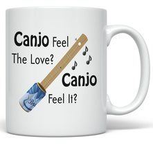 PixiDoodle Musician Canjo Feel Love Coffee Mug (11 oz, White) - £20.77 GBP+