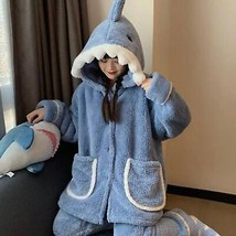 Baby Shark Plush Pajama Top Pants  | Women Sleep One Piece Pajama Nightd... - £63.14 GBP